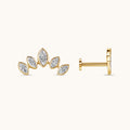Lab Diamond Climber Flat Back Single Stud Earring