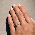 1.00ct Natural Princess 3/4  Round Diamonds Engagement Ring