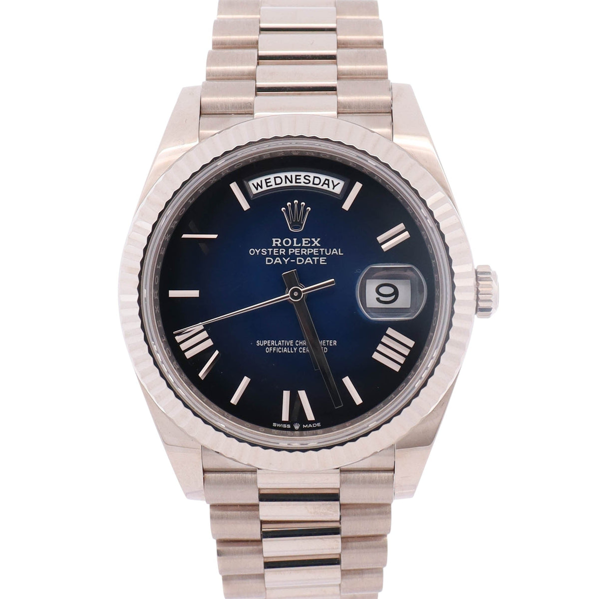 Rolex Day-Date 40mm Blue Dial Watch Ref# 228239