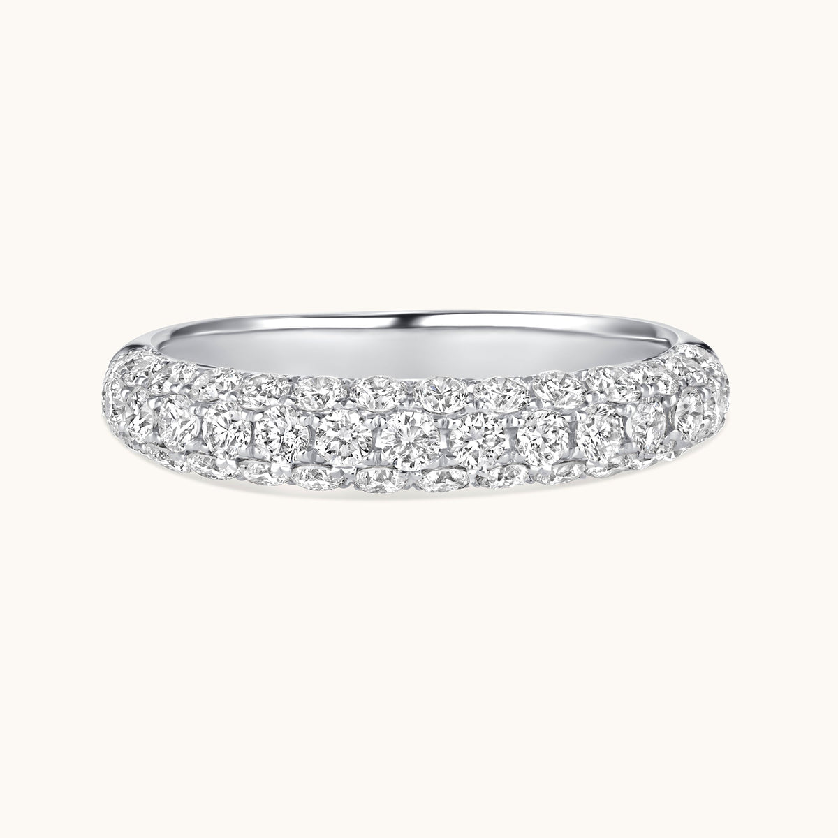 3D Diamond Halfway Band - Happy Jewelers Fine Jewelry Lifetime Warranty