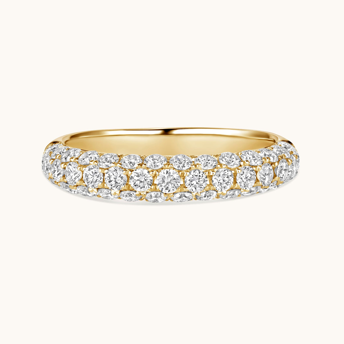 3D Diamond Halfway Band - Happy Jewelers Fine Jewelry Lifetime Warranty