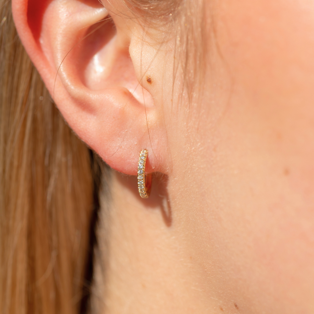 Petite Classic Diamond Huggie Earrings
