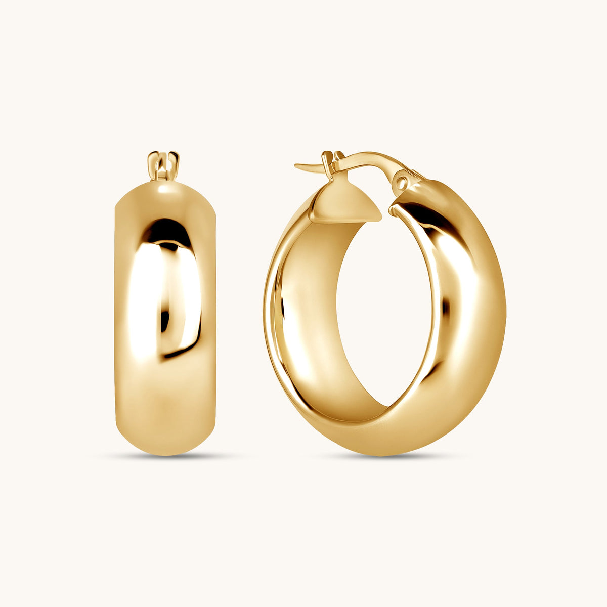 Polished Dome Hoops