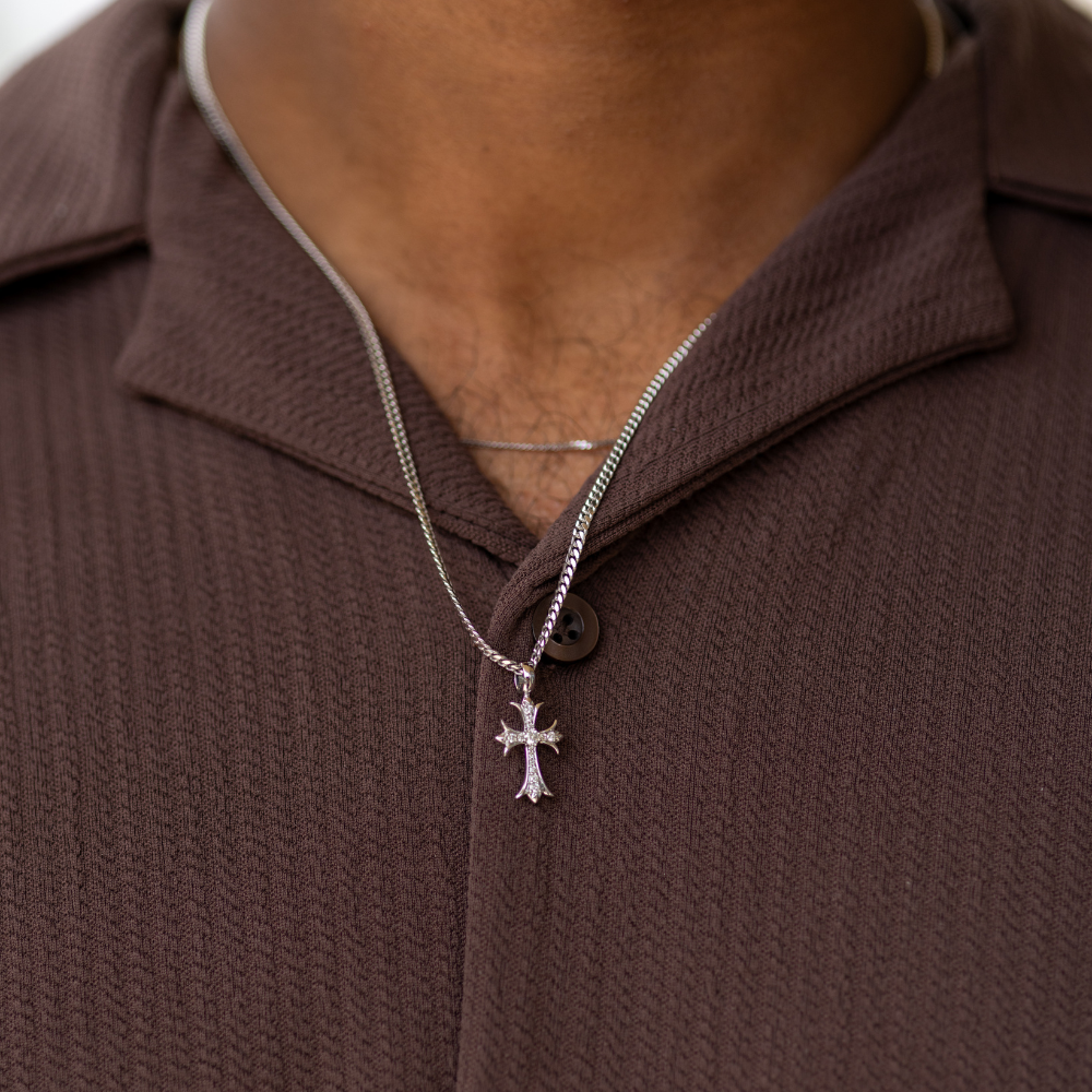 Cathedral Diamond Cross Pendant