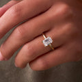 2.01 Emerald Lab Diamond Engagement Ring