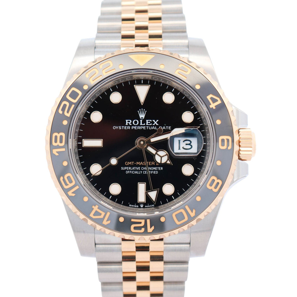 Rolex GMT-Master II Guinness 40mm Black Dial Watch Ref# 126713GRNR