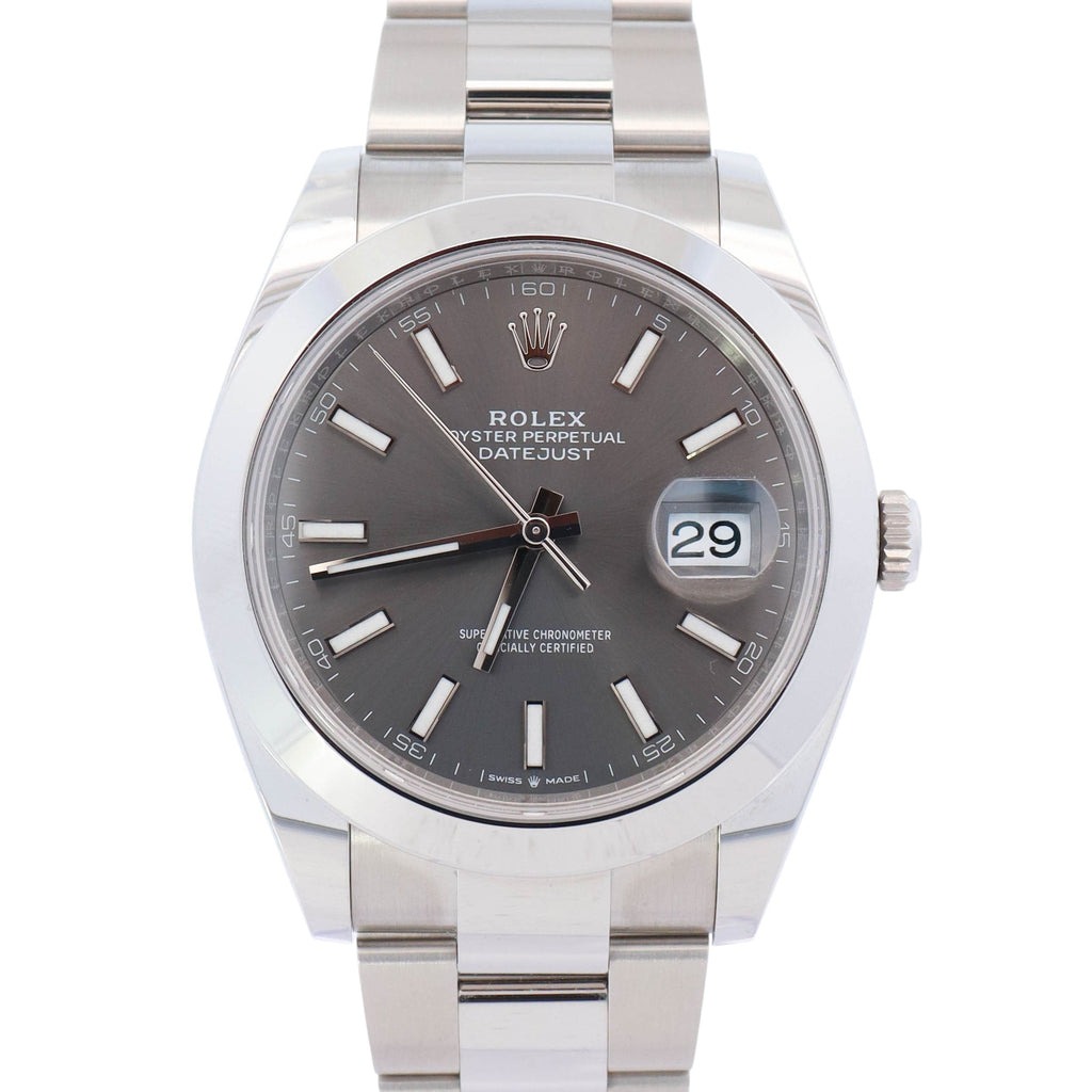 Rolex Datejust 41mm Rhodium Dial Watch Ref# 126300