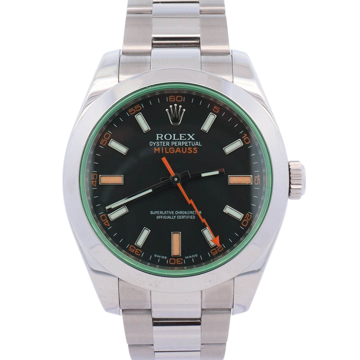 Rolex Milgauss 40mm Black Dial Watch Ref# 116400GV