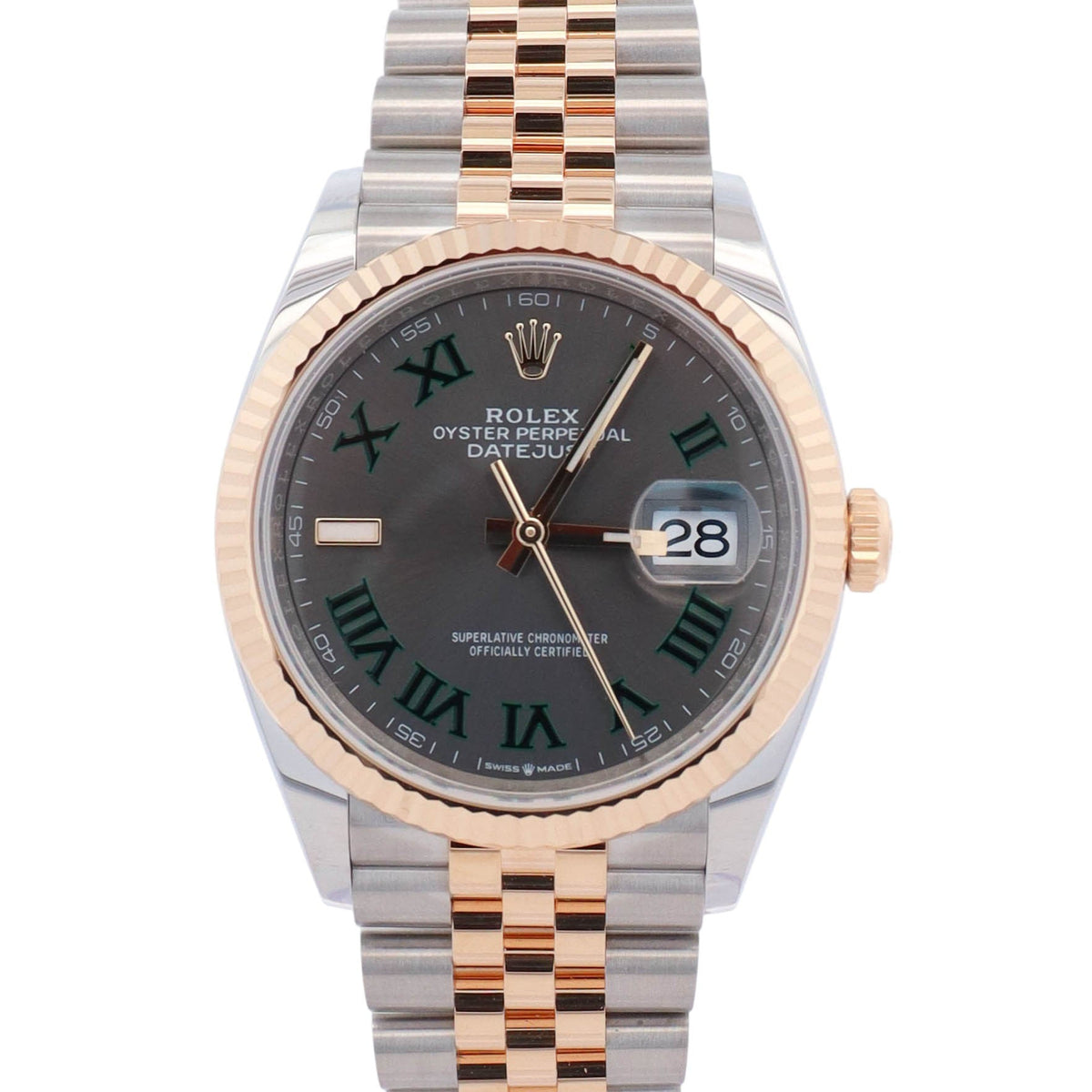 Rolex Datejust 36mm Wimbledon Dial Watch Ref# 126233