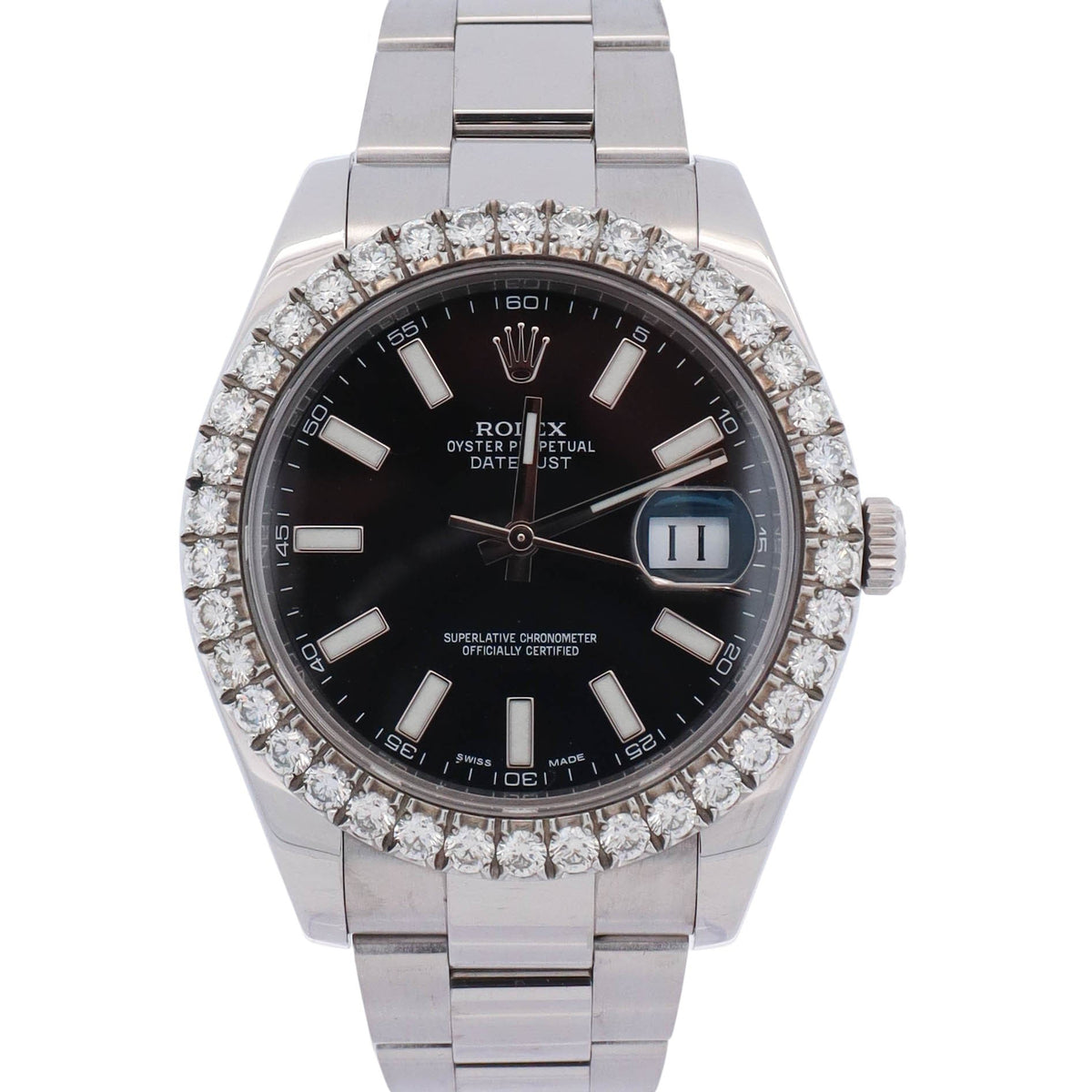 Rolex Datejust 41mm Black Dial Watch Ref# 116300