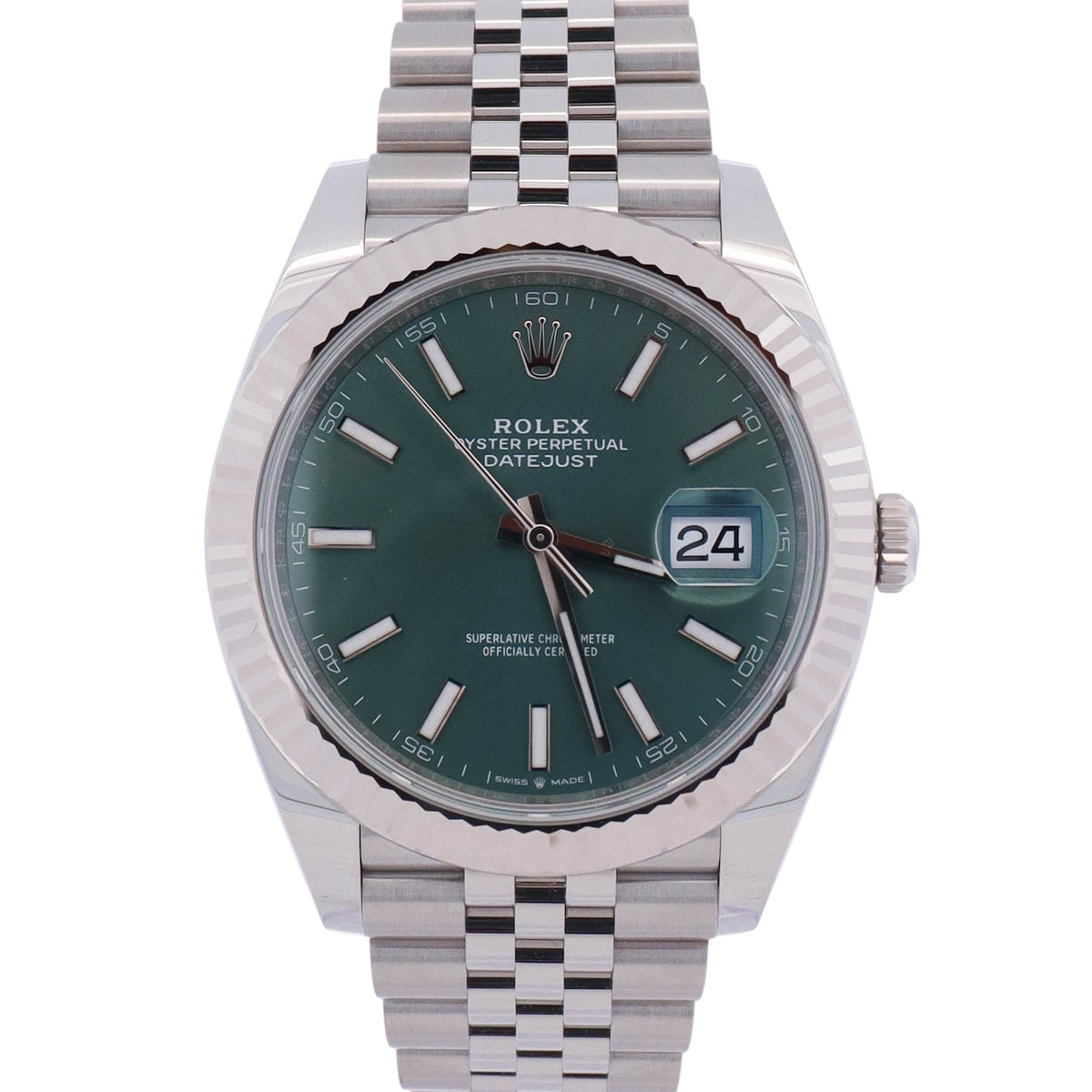 Rolex Datejust 41mm Green Dial Watch Ref# 126334