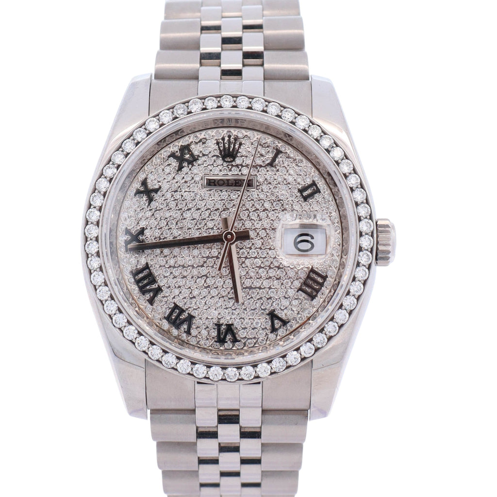 Rolex Datejust 36mm Pave Dial Watch Ref# 116200