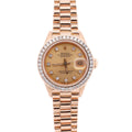 Rolex Datejust 26mm Aftermarket Champagne Diamond Dial Watch Ref# 6917