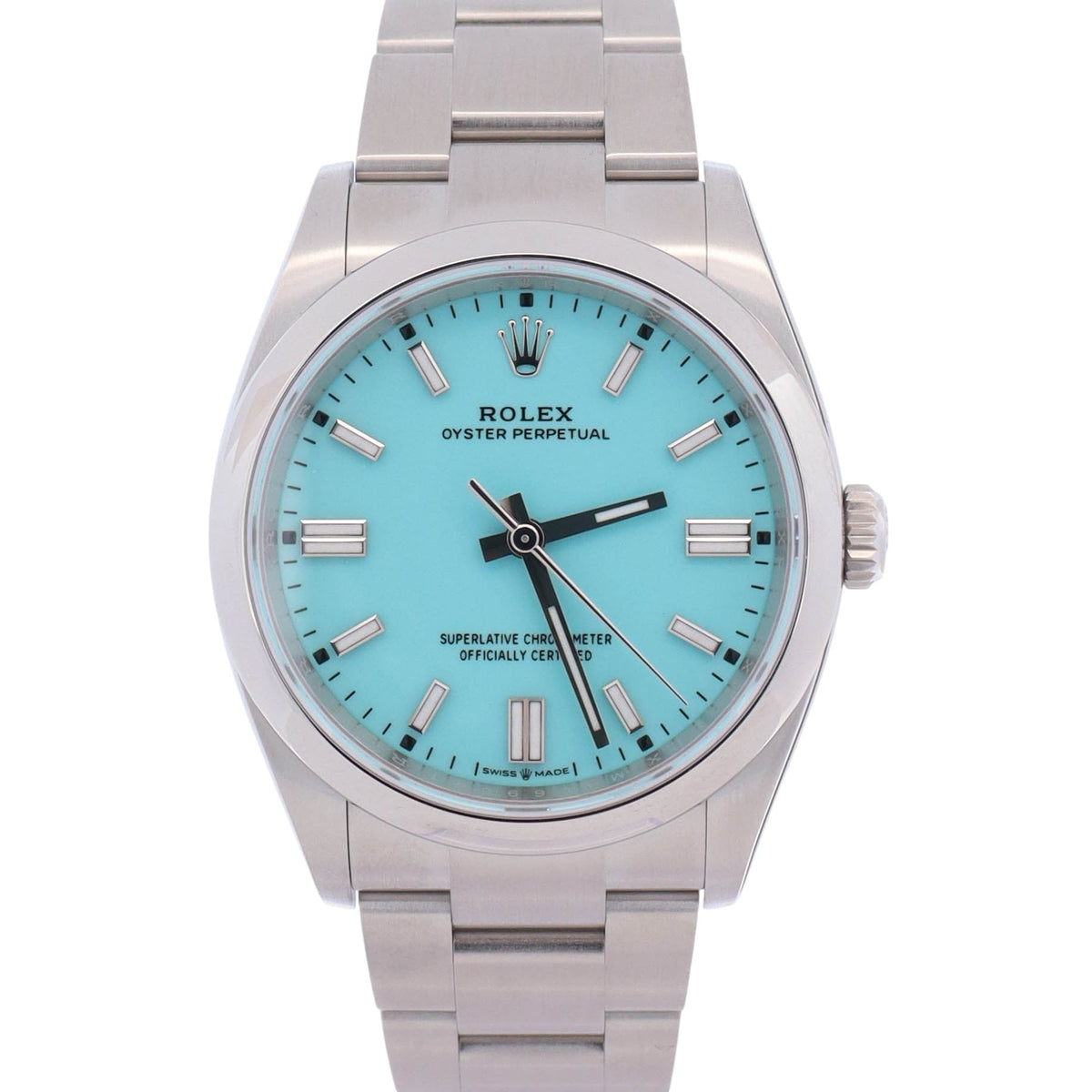 Rolex Oyster Perpetual 36mm Turquoise Dial Watch Ref# 126000