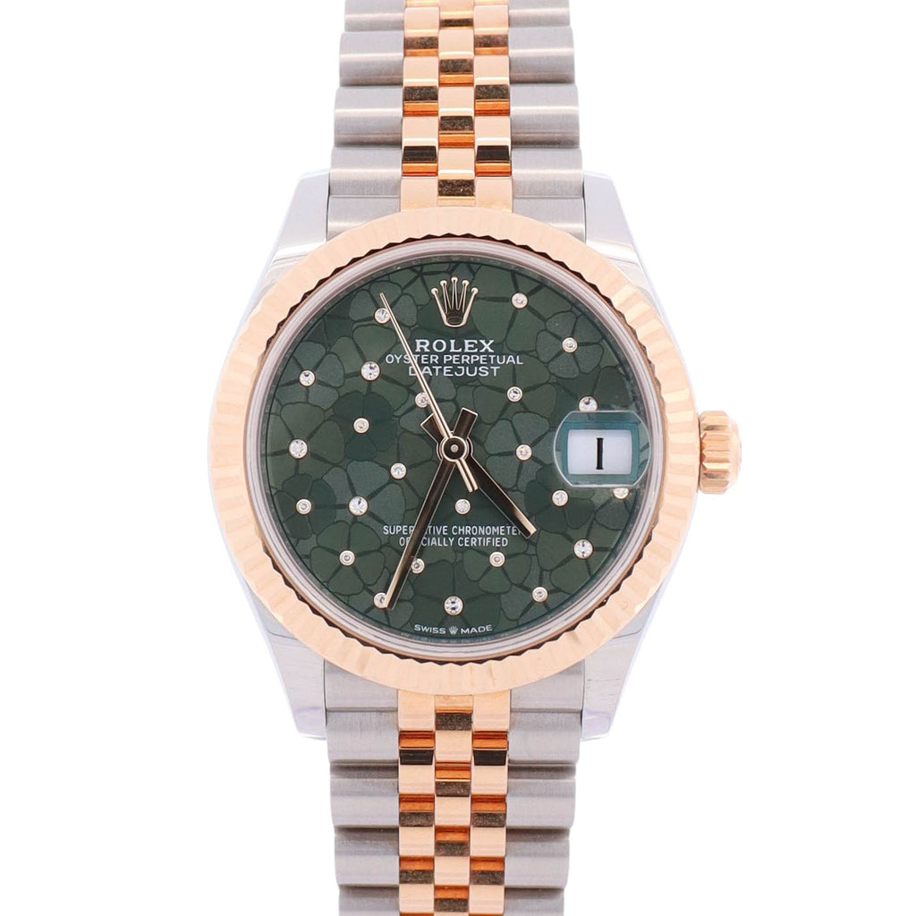 Rolex Datejust 31mm Green Dial Watch Ref# 278273