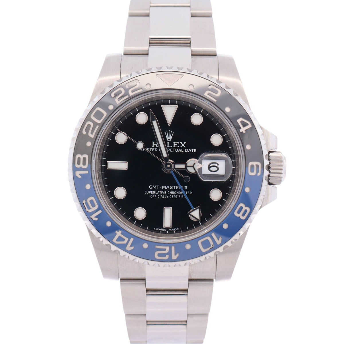 Rolex GMT Master II "Batman" 40mm Black Dial Watch Ref# 116710BLNR