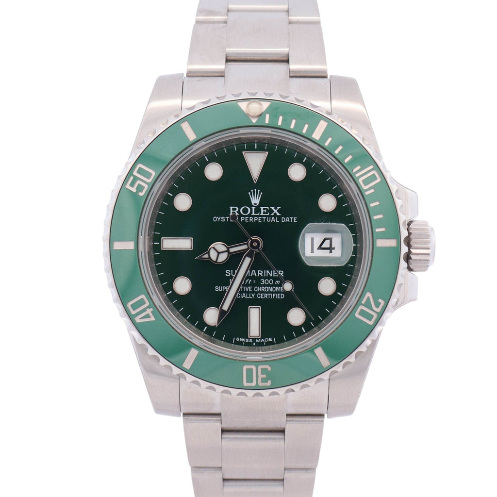 Rolex Submariner 40mm Green Dial Watch Ref# 116610LV