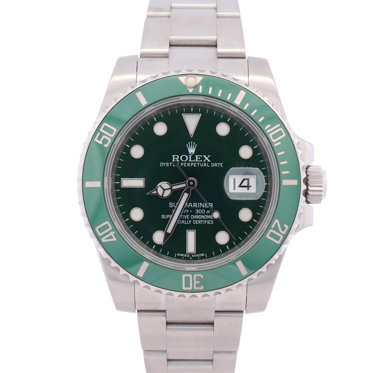 Rolex Submariner 40mm Green Dial Watch Ref# 116610LV
