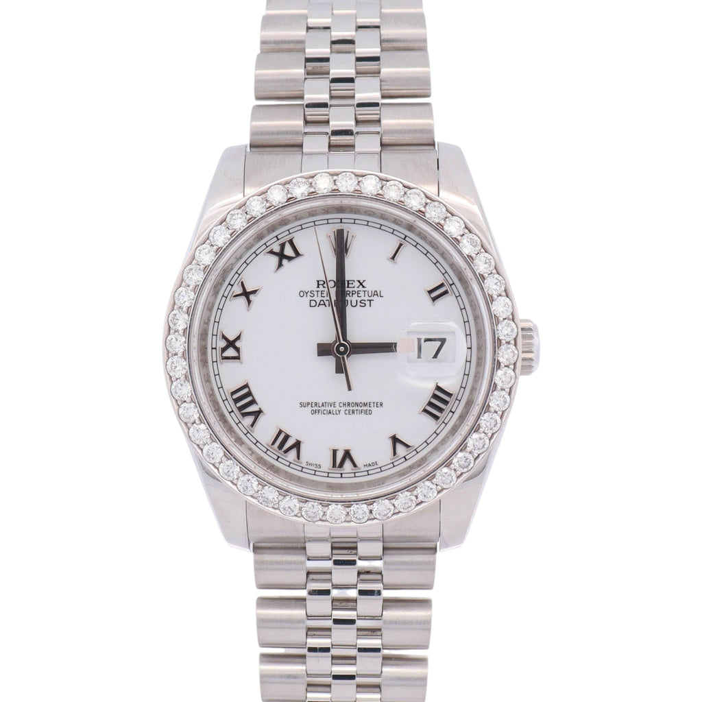 Rolex Datejust 36mm White Dial Watch Ref# 116234