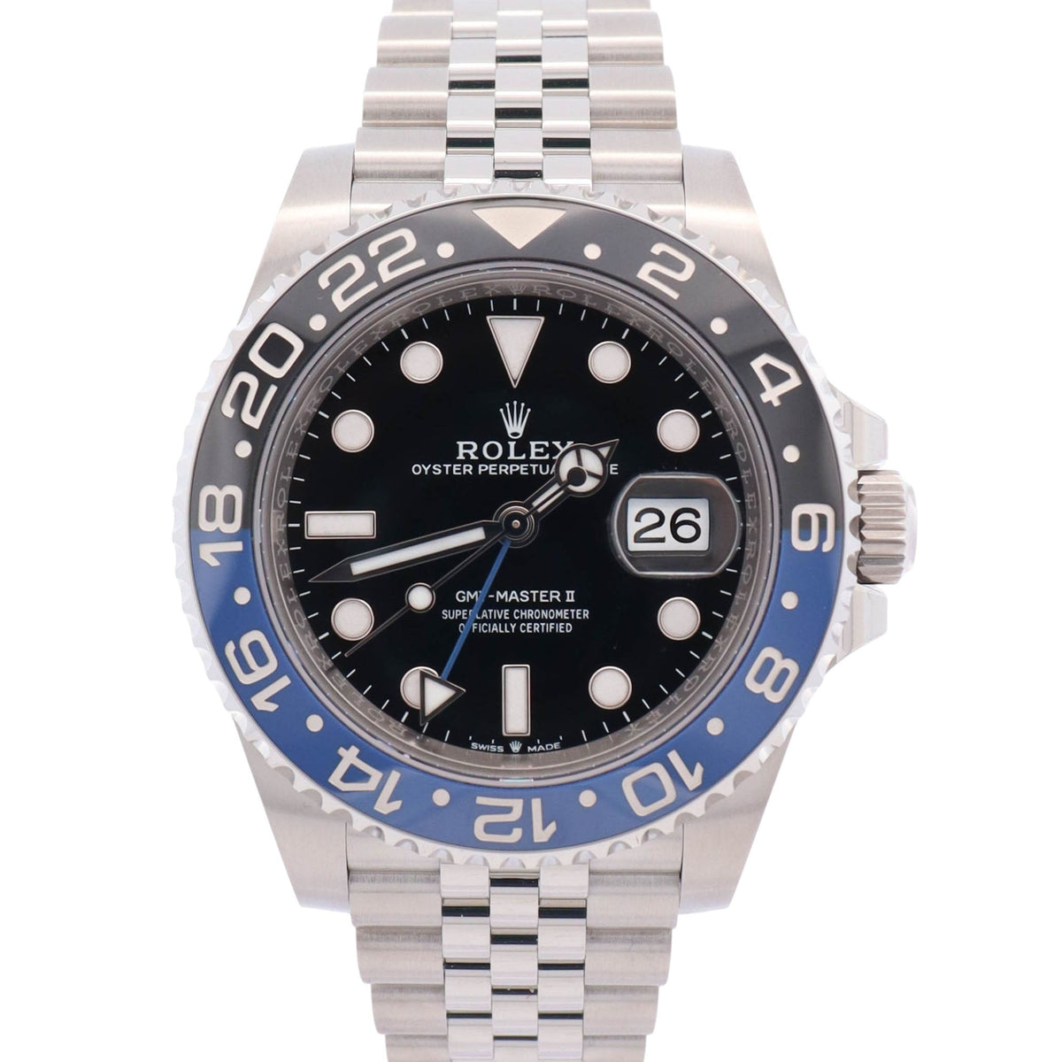 Rolex GMT-Master II "Batgirl" 40mm Black Dial Watch Ref: 126710BLNR