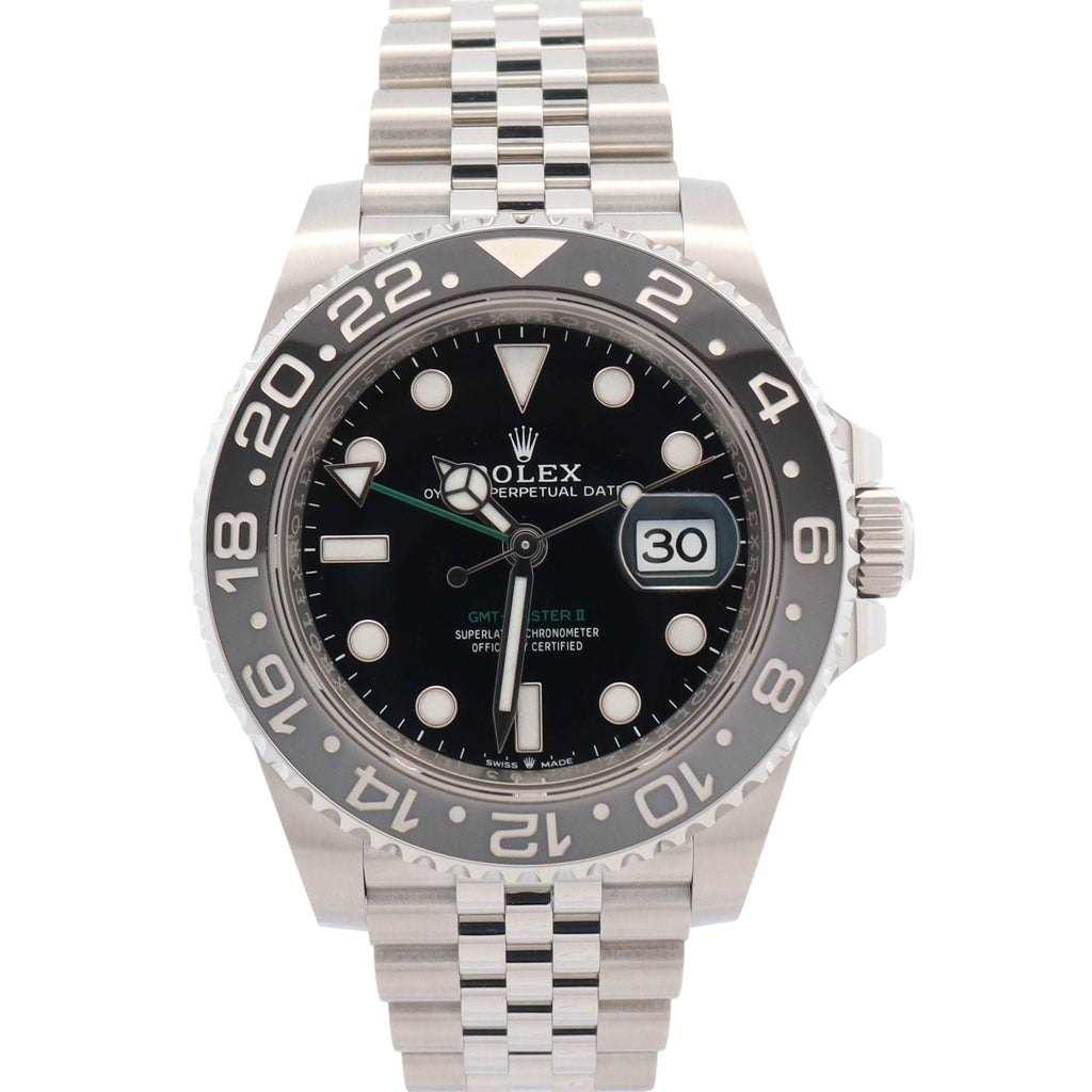 Rolex GMT-Master II 40mm Black Dial Watch Ref# 126710GRNR