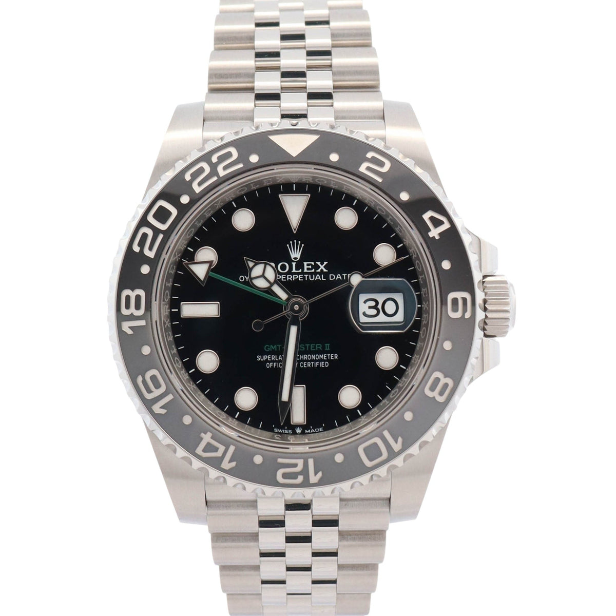 Rolex GMT-Master II 40mm Black Dial Watch Ref# 126710GRNR