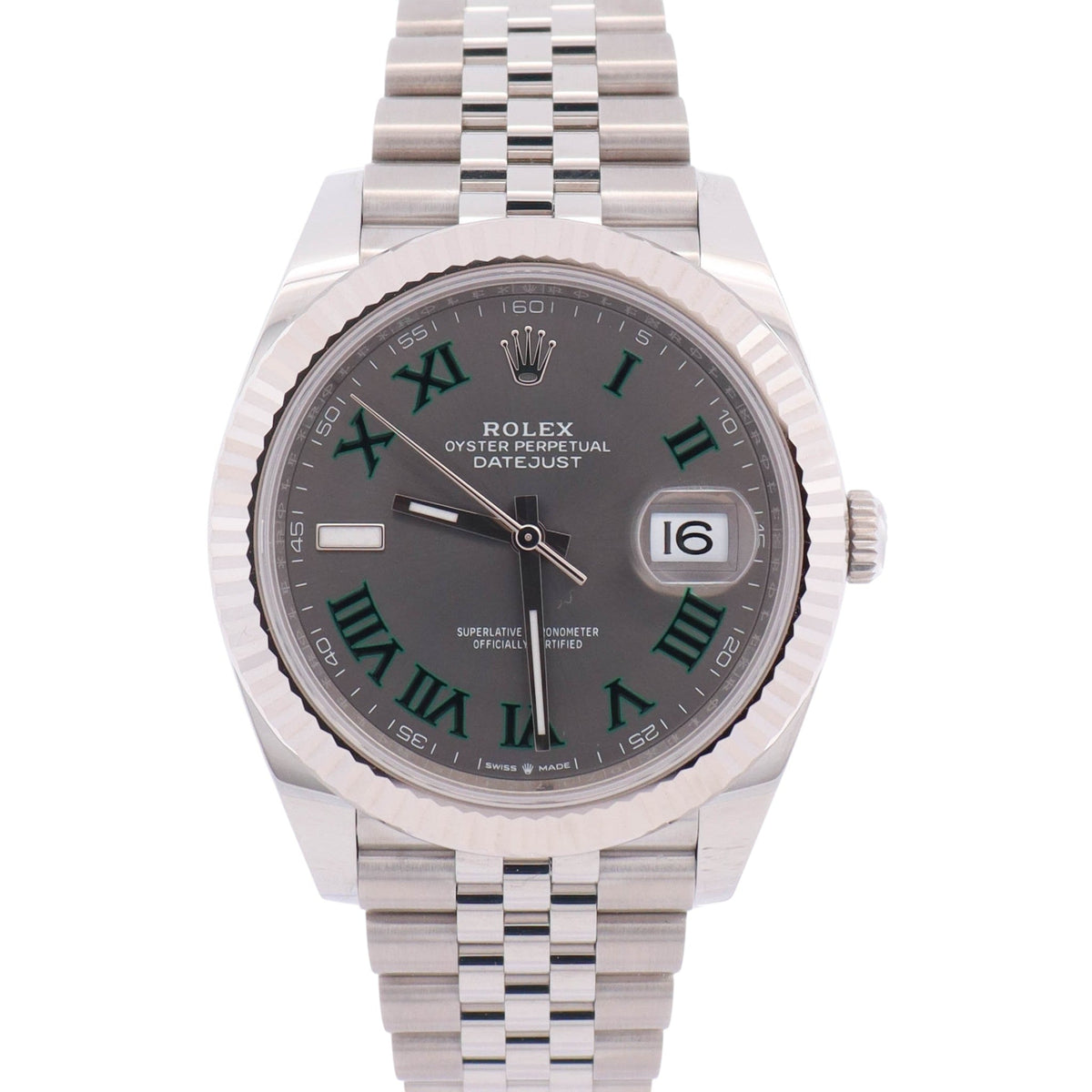Rolex Datejust 41mm Wimbledon Dial Watch Ref# 126334