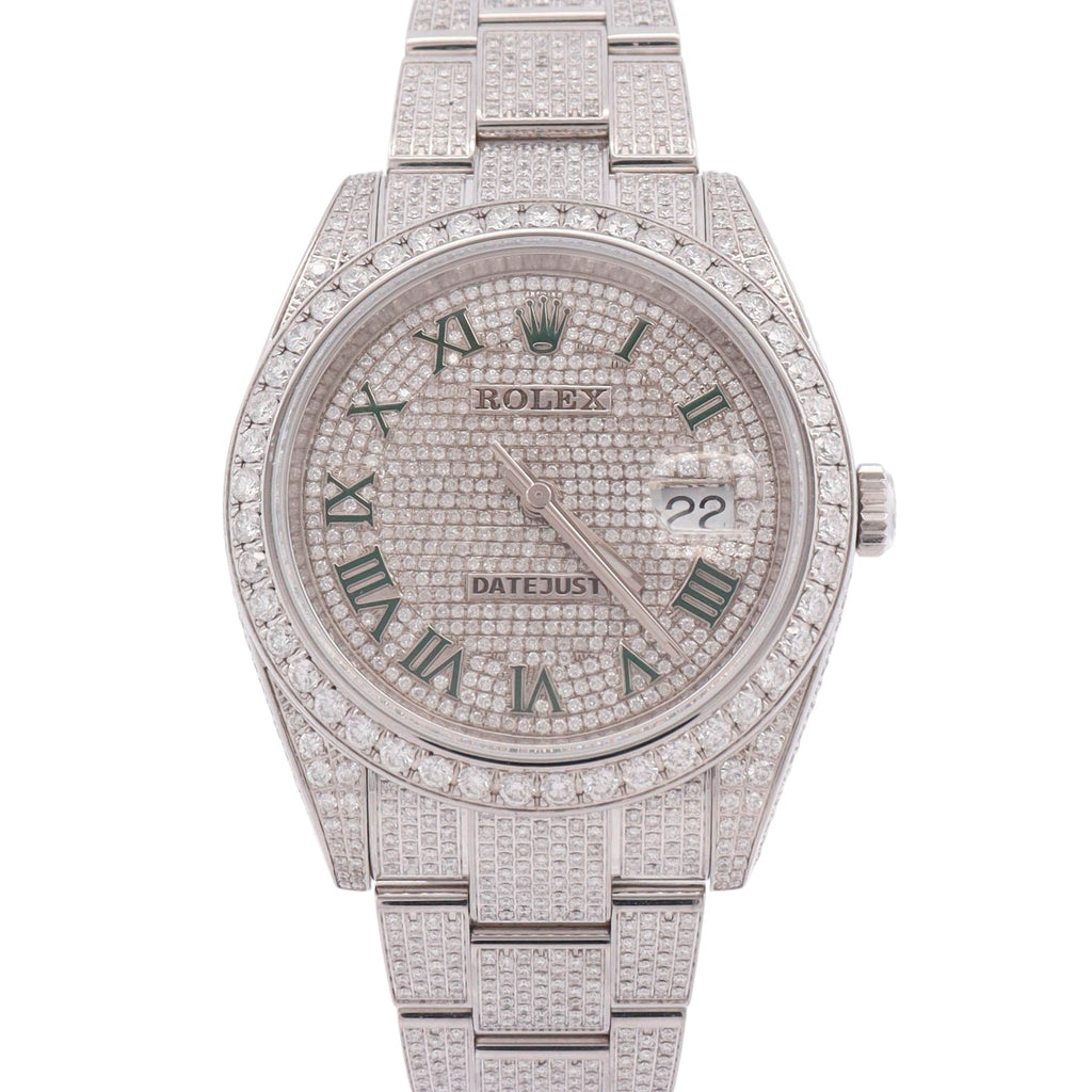 Rolex Datejust 41mm Pave Dial Watch Ref# 126300