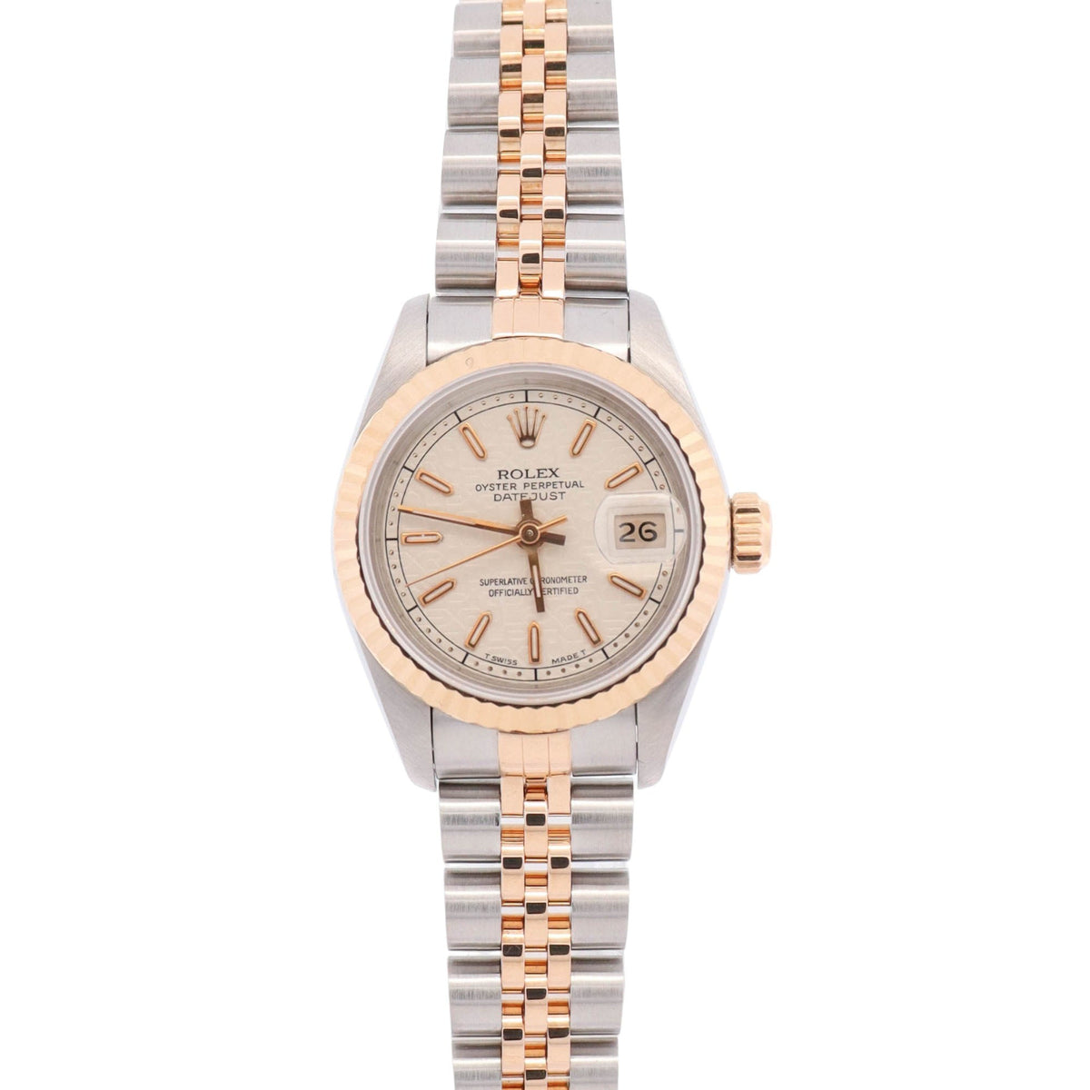 Rolex Datejust 26mm White Dial Watch Ref# 69173