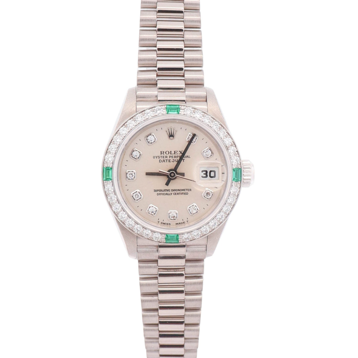 Rolex Datejust 26mm Silver Dial Watch Ref# 69079