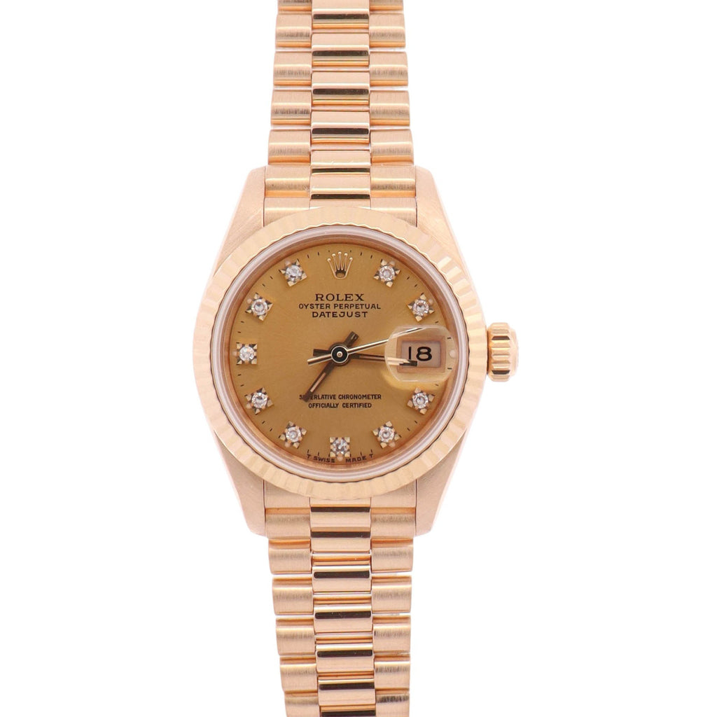 Rolex Datejust 26mm Champagne Dial Watch Ref# 69178