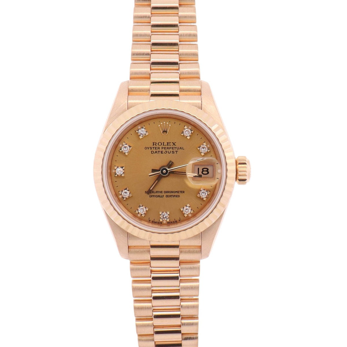 Rolex Datejust 26mm Champagne Dial Watch Ref# 69178