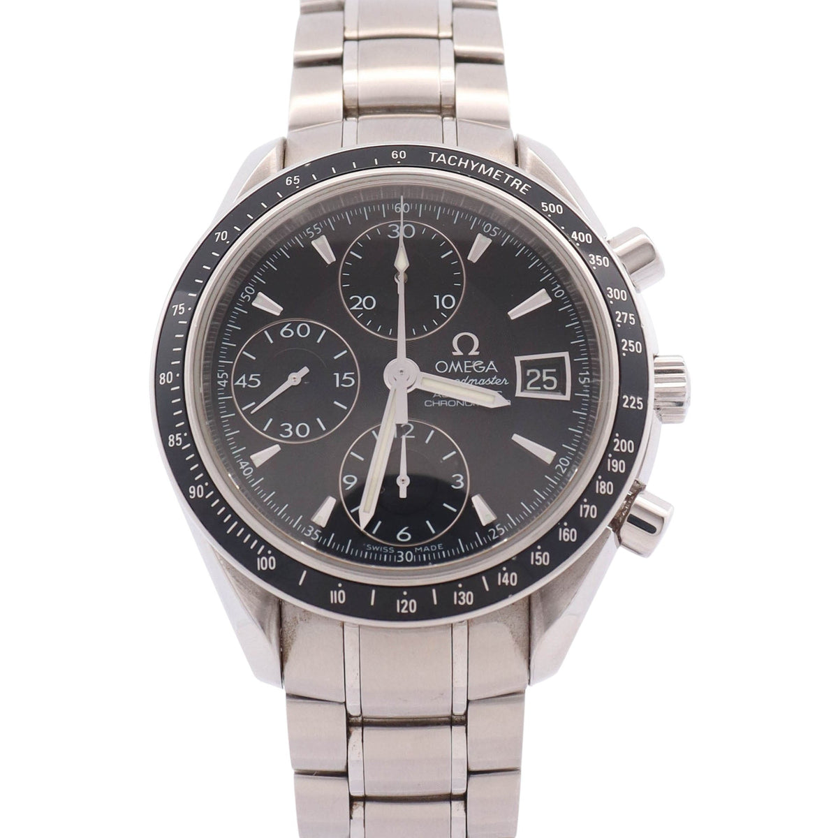 Omega Speedmaster Date 40mm Black Dial Watch Ref# 3210.50.00