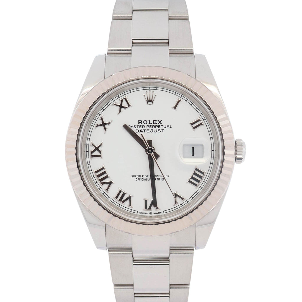 Rolex Datejust 41mm White Dial Watch Ref# 126334