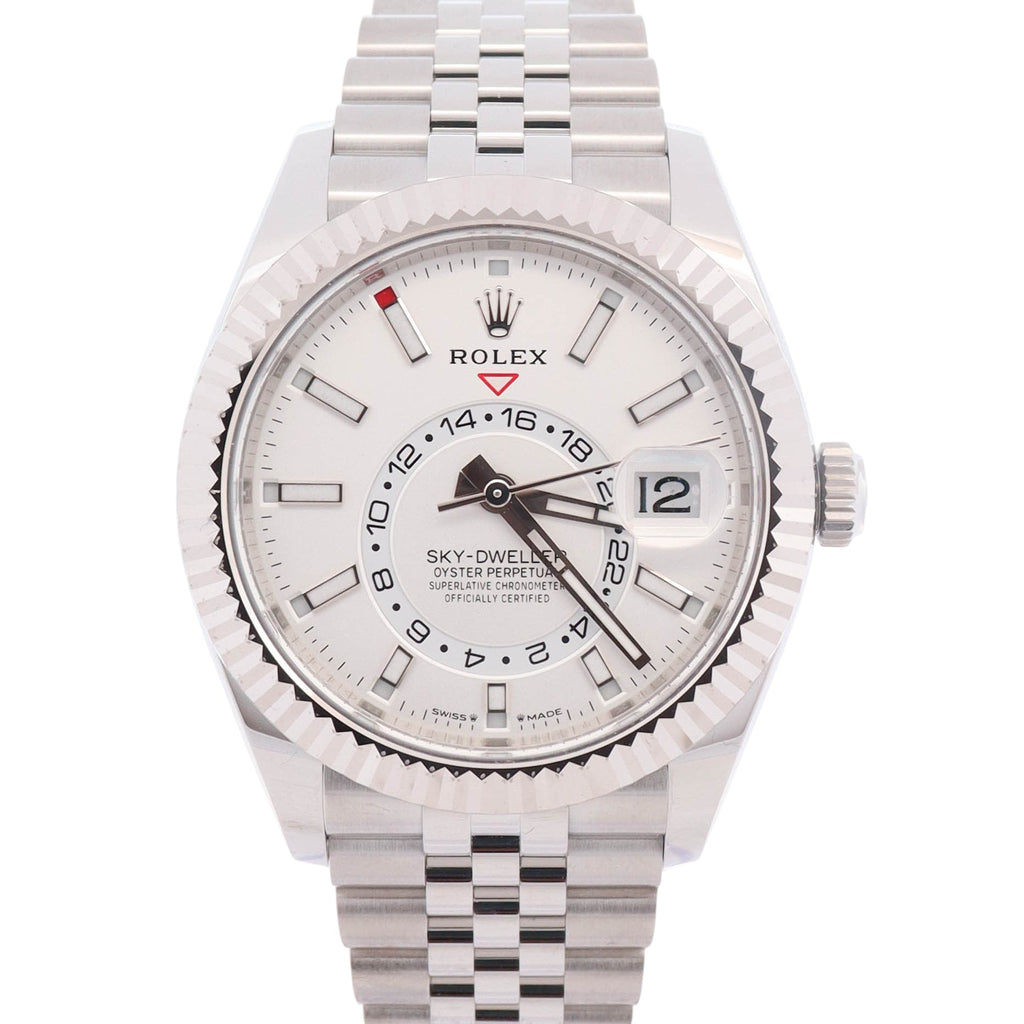 Rolex Sky-Dweller 42mm White Dial Watch Ref# 336934