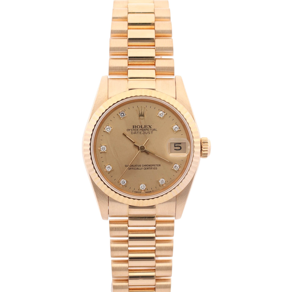 Rolex Datejust 31mm Champagne Dial Watch Ref# 68278
