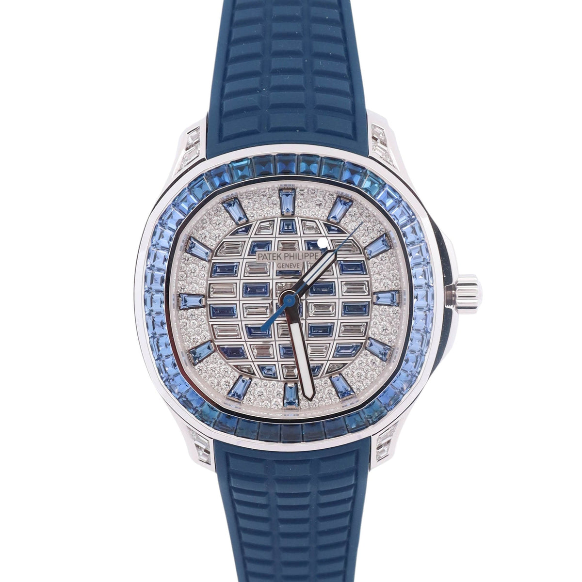 Patek Philippe Aquanaut 38.8mm Factory Set Sapphire and Diamond Dial Watch Ref# 5268/461G-001