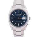 Rolex Datejust 36mm Blue Stick Dial Watch Ref# 126200