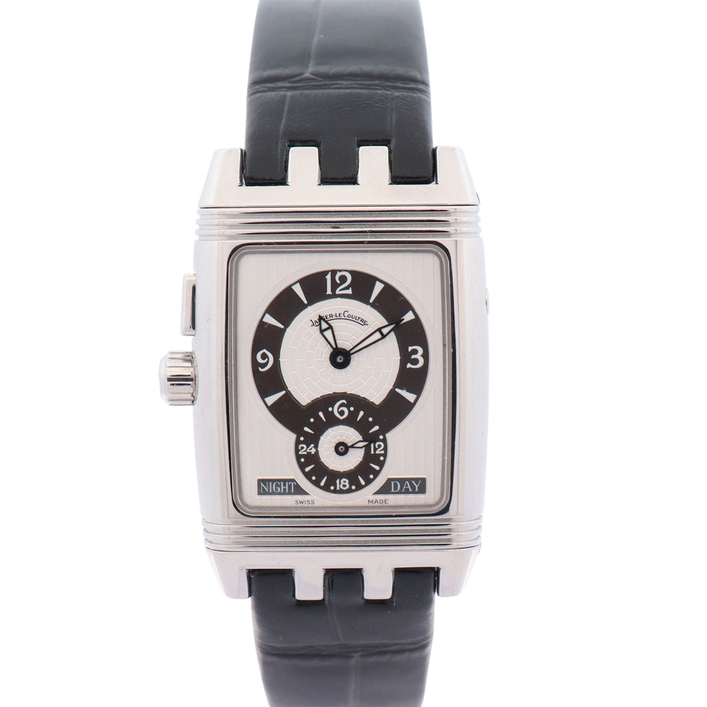Jaeger-LeCoultre Reverso Gran'Sport Duo 28 mm x 43 mm Black and Silver Dial Watch Ref# Q2948601