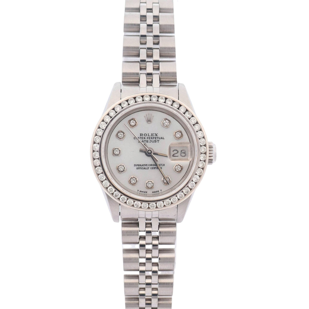 Rolex Datejust 26mm Custom MOP Diamond Dial Watch Ref# 69174