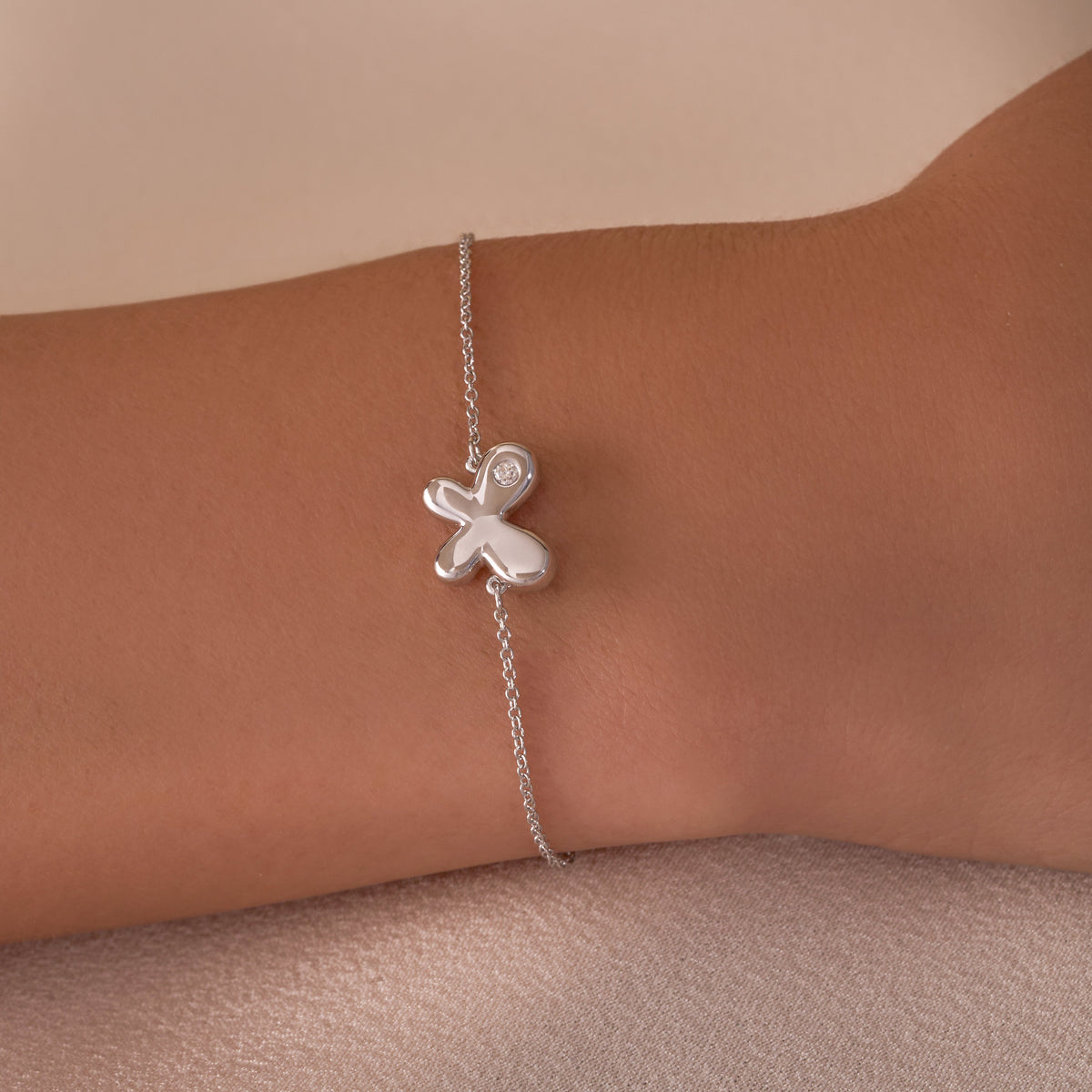 Diamond Bubble Butterfly Bracelet