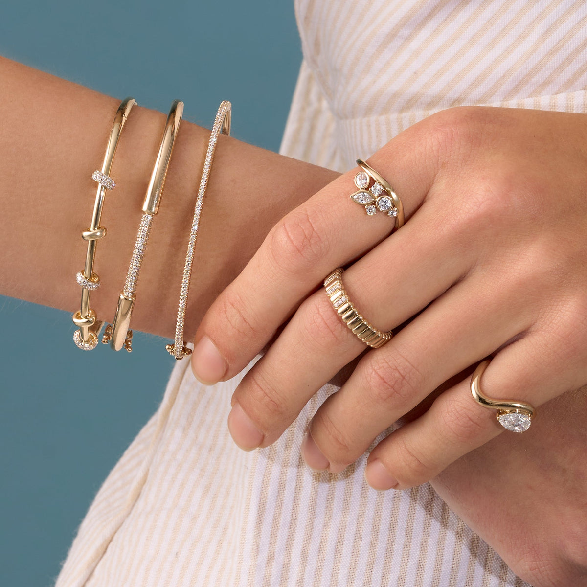Dainty Diamond Bangle