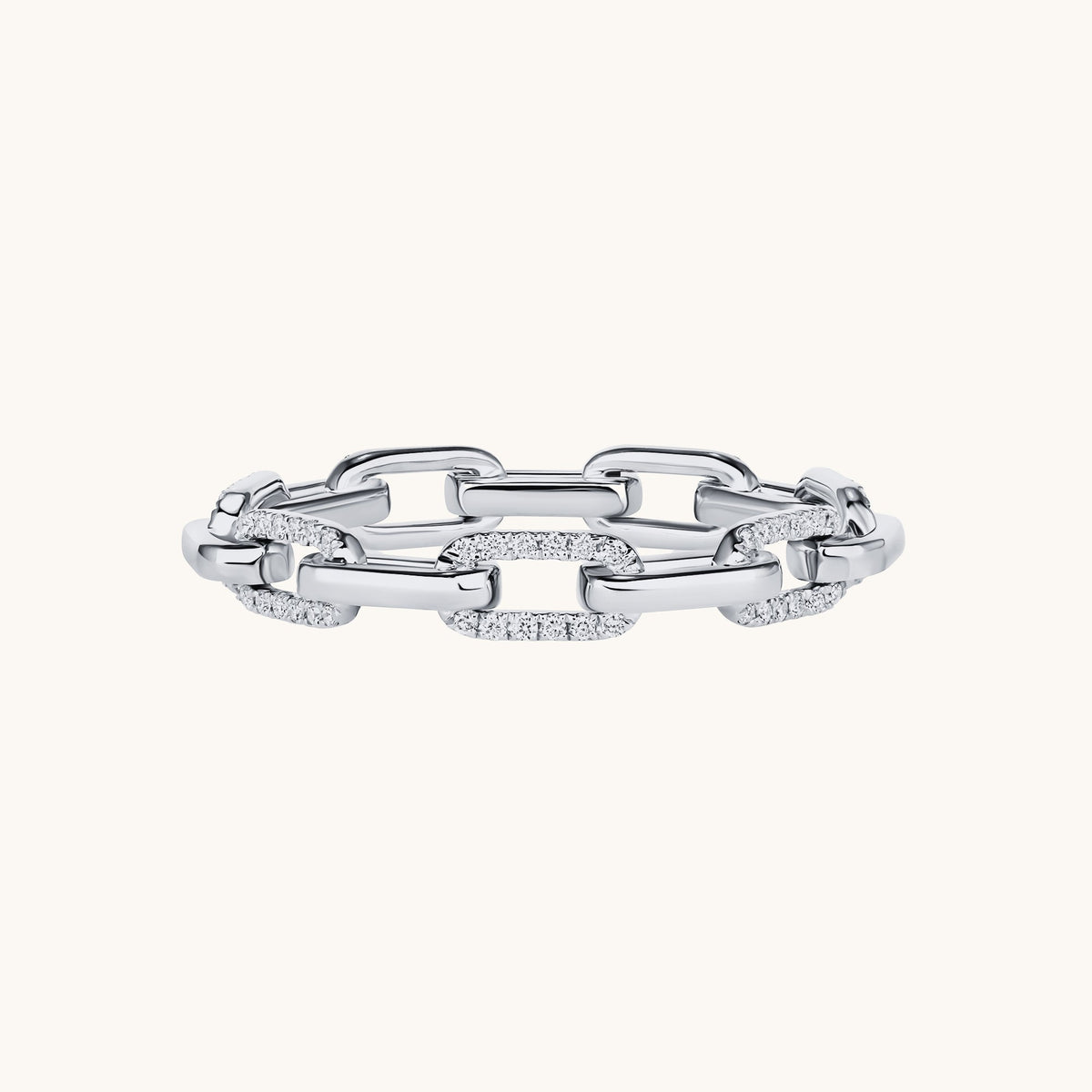 Linked Up Alternating Diamond Eternity Band - Happy Jewelers Fine Jewelry Lifetime Warranty