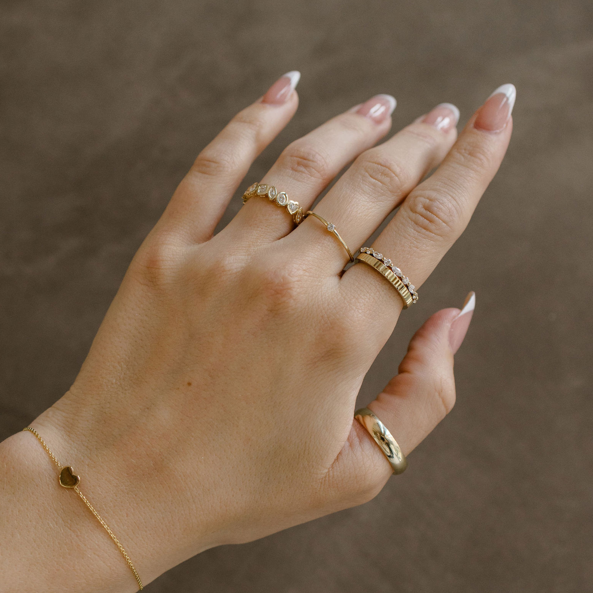 Aster Single Diamond Band
