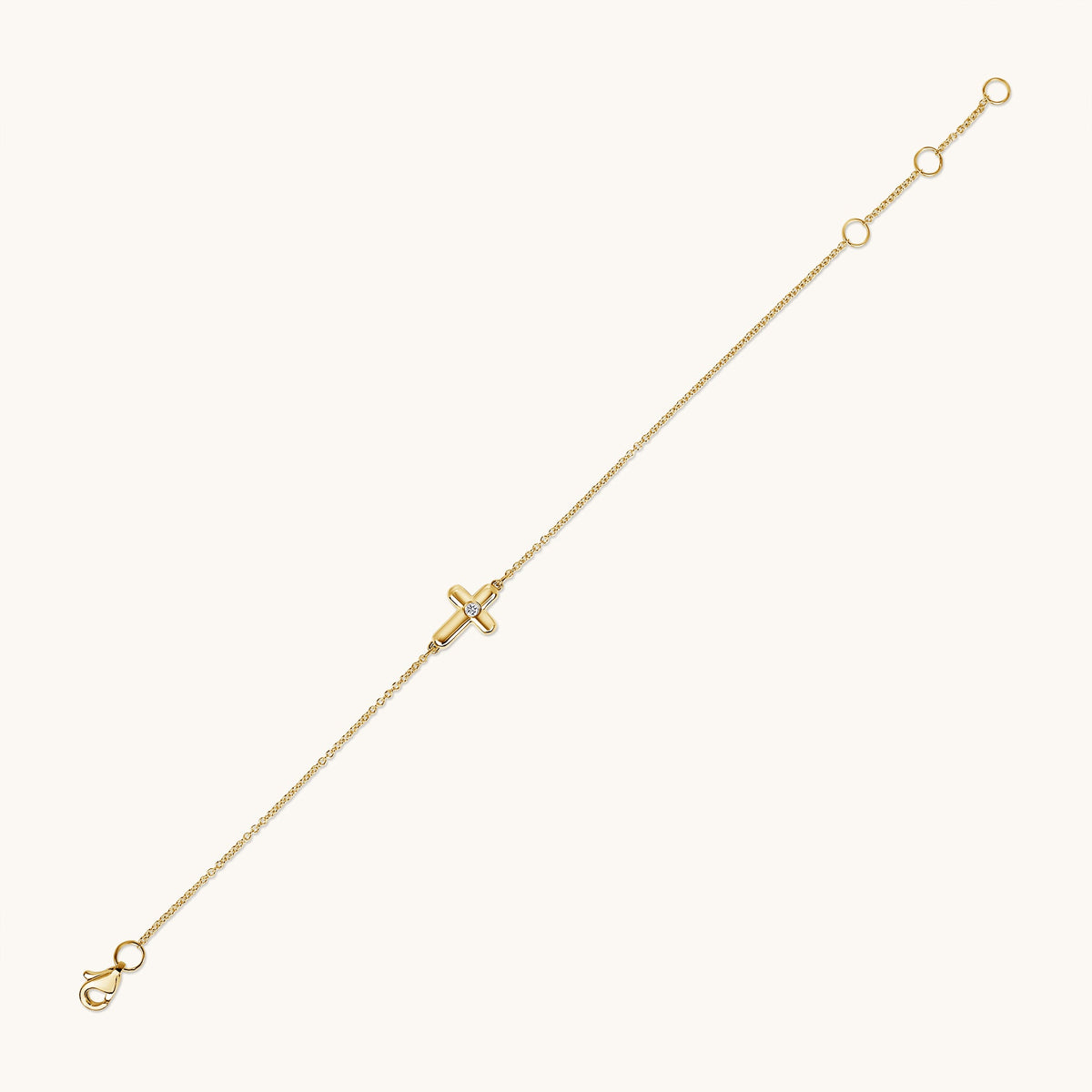 Bezzle Diamond Bubble Cross Bracelet - Happy Jewelers Fine Jewelry Lifetime Warranty