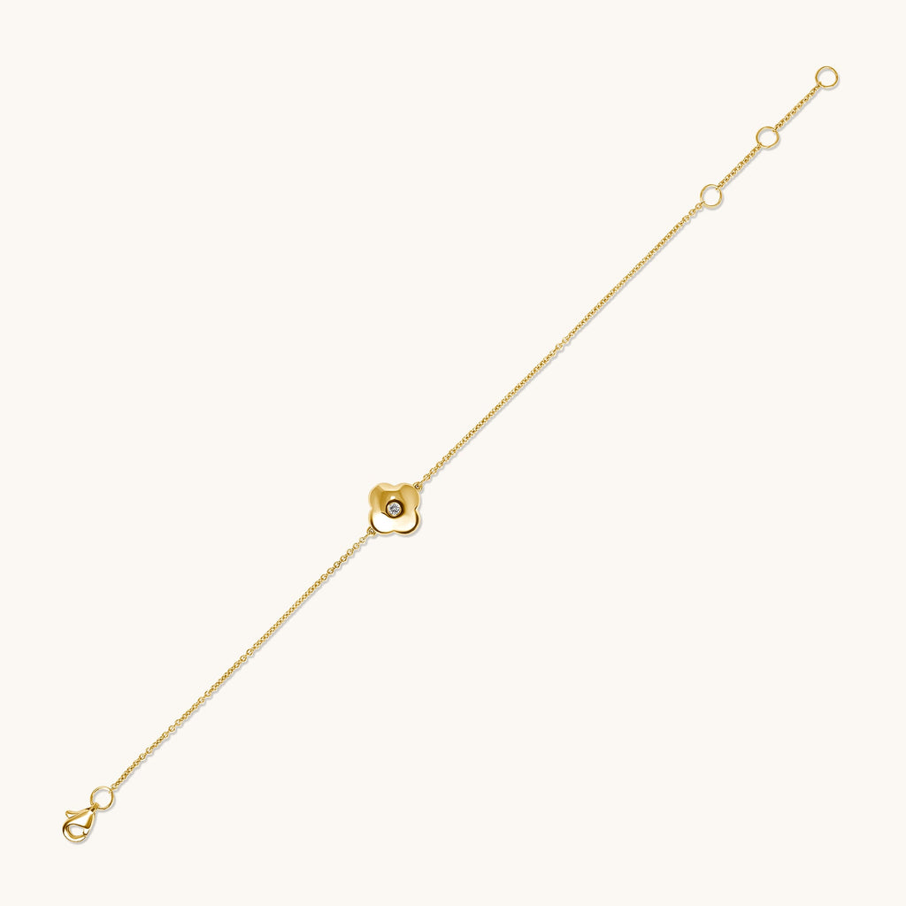 Diamond Bubble Clover Bracelet