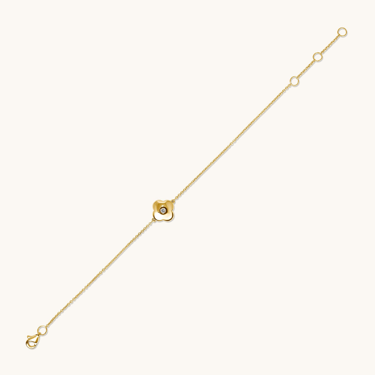 Diamond Bubble Clover Bracelet