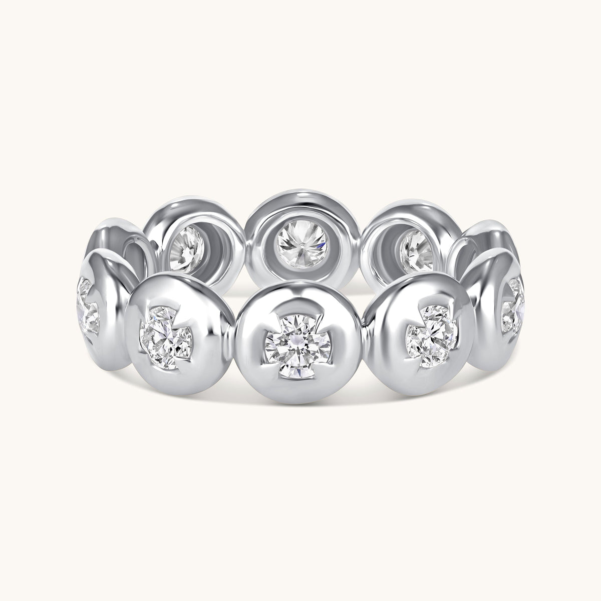 Bubble Bezel Lab Diamond Eternity Band - Happy Jewelers Fine Jewelry Lifetime Warranty