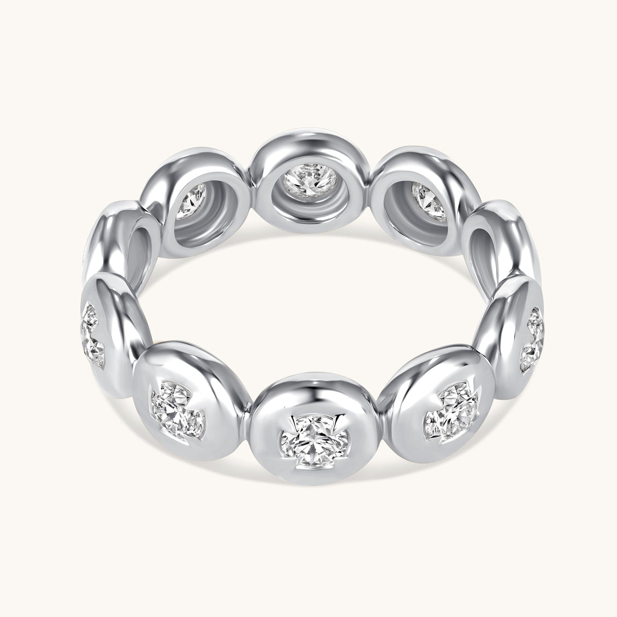 Bubble Bezel Lab Diamond Eternity Band