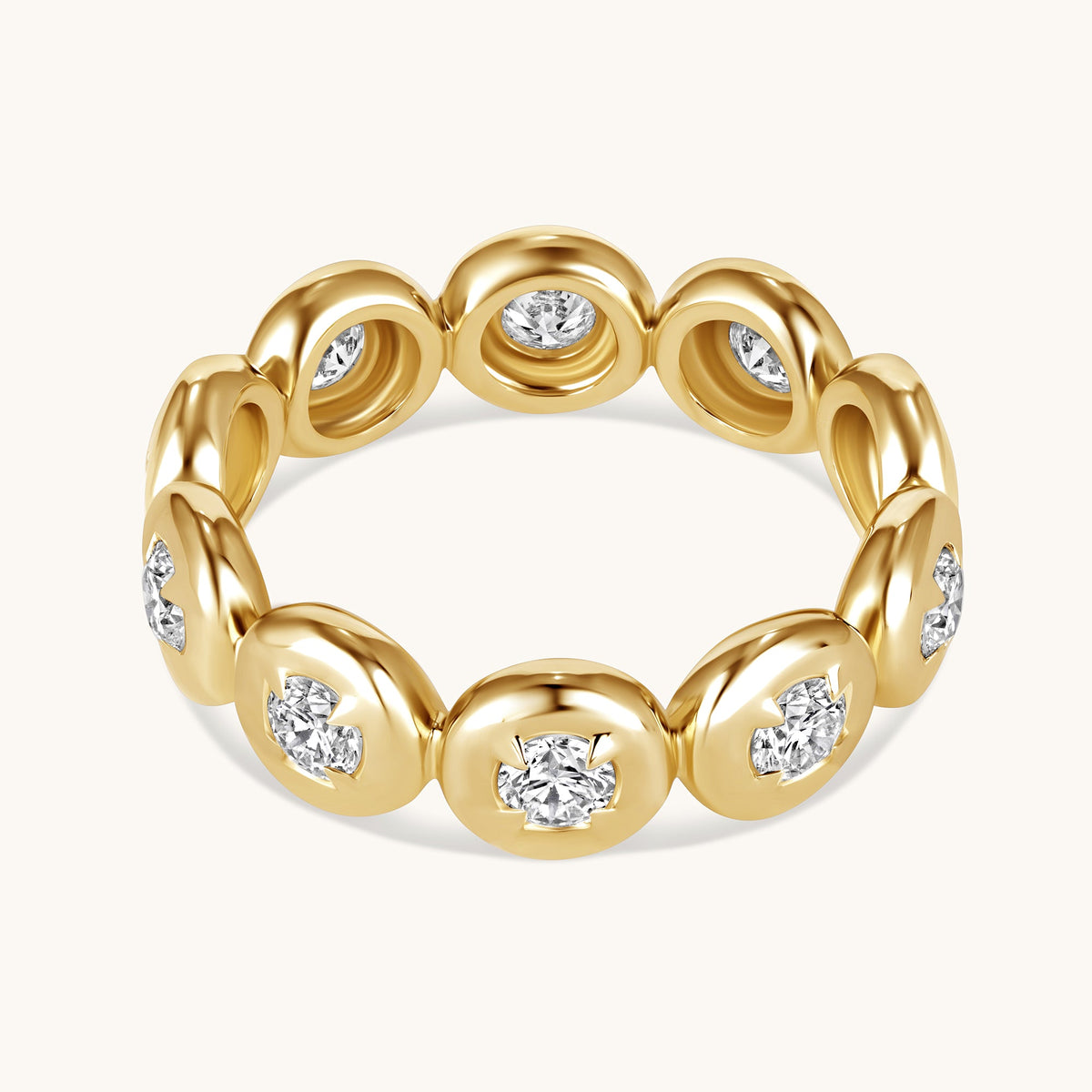 Bubble Bezel Lab Diamond Eternity Band